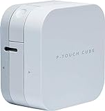 Brother PT-P300BT P-Touch Cube Etiketten, kompakt, lässt sich leicht mit Smartphones und Tablets bis 12 mm verbinden, Farbig