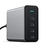 SATECHI 165W USB-C 4-Port PD GaN Ladegerät – Kompatibel mit 2022 MacBook Pro/Air M2, 2021 MacBook Pro M1 Pro & Max, 2020 MacBook Air/Pro M1, 2021 iPad Pro M1, iPhone 16/16 Pro, 15 Pro Max/15 Pro