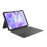 Logitech Combo Touch iPad Pro 11 Zoll (M4) (2024) Tastatur-Case – Abnehmbare Tastatur mit Hintergrundbeleuchtung und Halterung, Komfortables Tippen, Multi-Use-Modus, Deutsches QWERTZ - Graphit