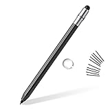 STAEDTLER Noris digital Mini 180M 22 Set, ein 2 in 1 Stylus-Eingabestift für digitales Schreiben und Zeichnen auf EMR und kapazitiven Touchscreens, Runde Form + 5 weitere Ersatzspitzen, 180M 22X