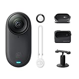 Insta360 GO 3S 128 GB - Tragbare 4K Mini-Kamera, Freihand-POVs, Überall anbringbar, Stabilisierung, 140 min Akku, 10 m wasserdicht, KI-Bearbeitung, Apple Find My, Schwarz, für Vlogs, Reisen, Outdoor