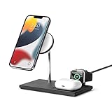 Native Union Snap 3-in-1 Magnetic Wireless Charger - Ladestation für iPhone 16/15/14/13 / 12 & Watch Ultra mit kabellosem Pad für AirPods (Pro/Pro 2) - Einstellbarer Winkel & diskrete LED-Anzeigen