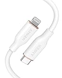 Anker PowerLine III Flow, USB-C auf Lightning Ladekabel PD, kompatibel mit iPhone 13/13 Pro Max/12/11 Pro/X/XS/XR/8 Plus, AirPods Pro, 90cm, MFi-zertifiziert, Silikagel (in Schneeweiß)