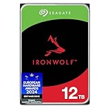 Seagate IronWolf, NAS interne Festplatte 12TB HDD, 3.5 Zoll, 7200 U/Min, CMR, 256 MB Cache, SATA 6GB/s, silber, FFP, inkl. 3 Jahre Rescue Service, Modell: ST12000VNZ008