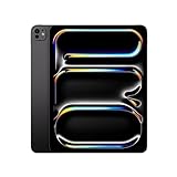 Apple 13" iPad Pro (M4): Ultra Retina XDR Display, 256 GB, 12 MP Querformat Frontkamera/12 MP Rückkamera, LiDAR Scanner, WLAN 6E, Face ID, Batterie für den ganzen Tag, Standardglas – Space Schwarz